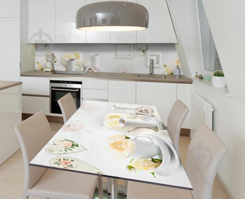 Наклейка 3Д вінілова на стіл Zatarga «Позитивний настрій» 600х1200 мм для будинків, квартир, столів, кав'ярень