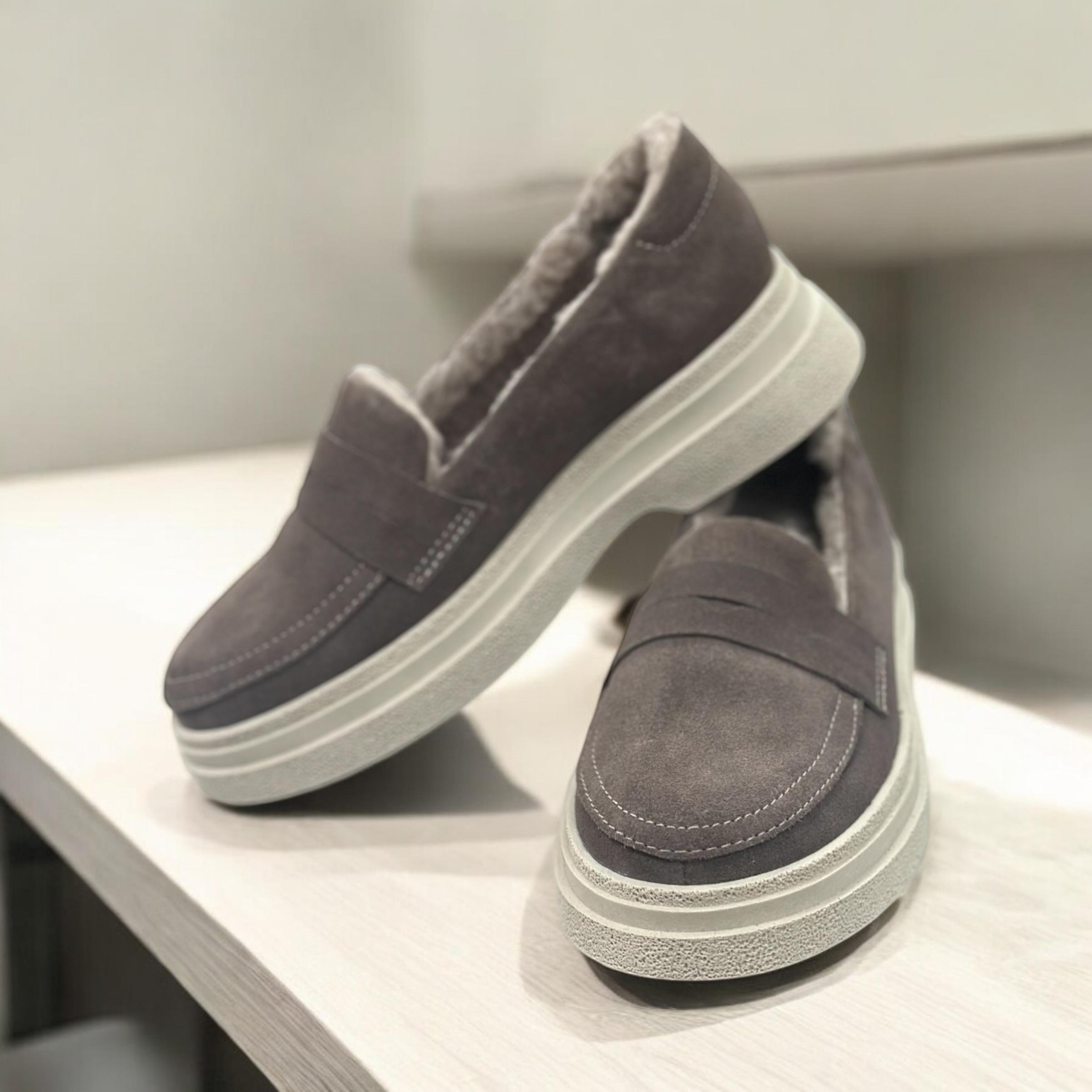 Туфлі жіночі Soldi Fashion на хутрі р. 36 Бежевий/Сірий (24785052)