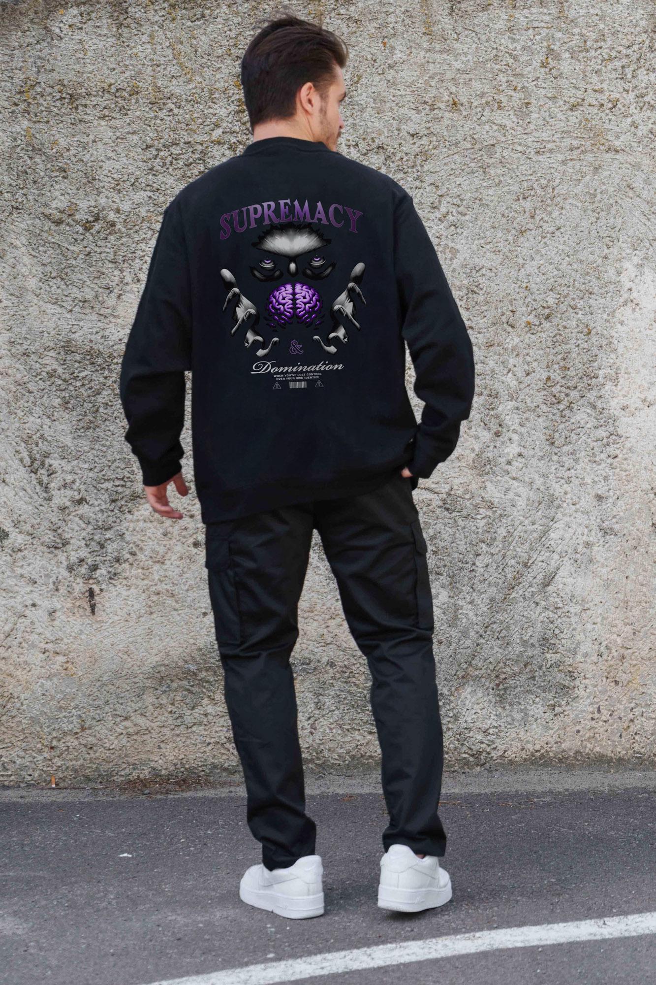 Свитшот оверсайз с принтом Without Supermacy L/XL Black (L/XL8055660) - фото 2 Свитшот оверсайз с принтом Without Supermacy L/XL Black (L/XL8055660) - фото 2