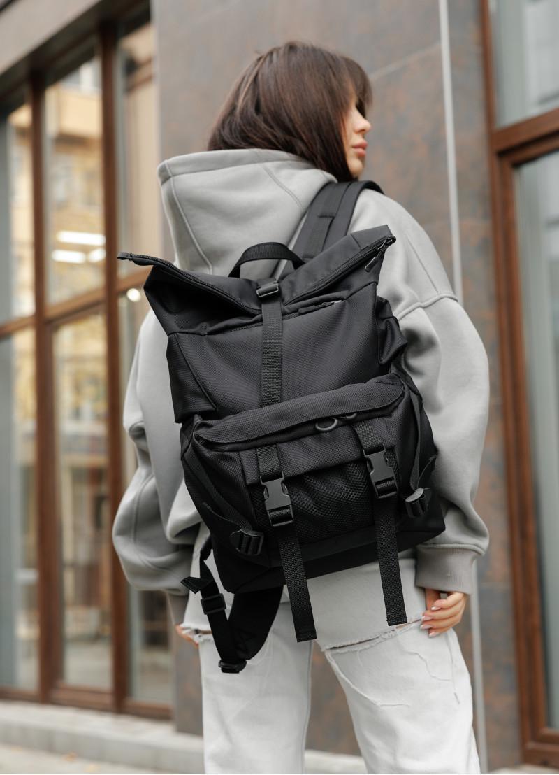 Рюкзак жіночий Sambag RollTop Double 41х27х18 см Чорний (24330065) - фото 8 Рюкзак жіночий Sambag RollTop Double 41х27х18 см Чорний (24330065) - фото 8