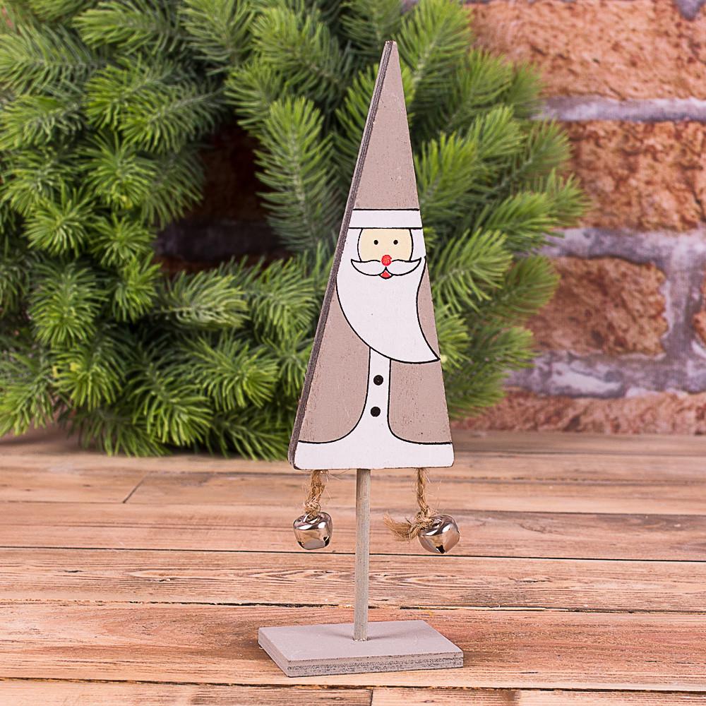 Деревянная статуэтка Санта-Клаус с колокольчиками (4843)