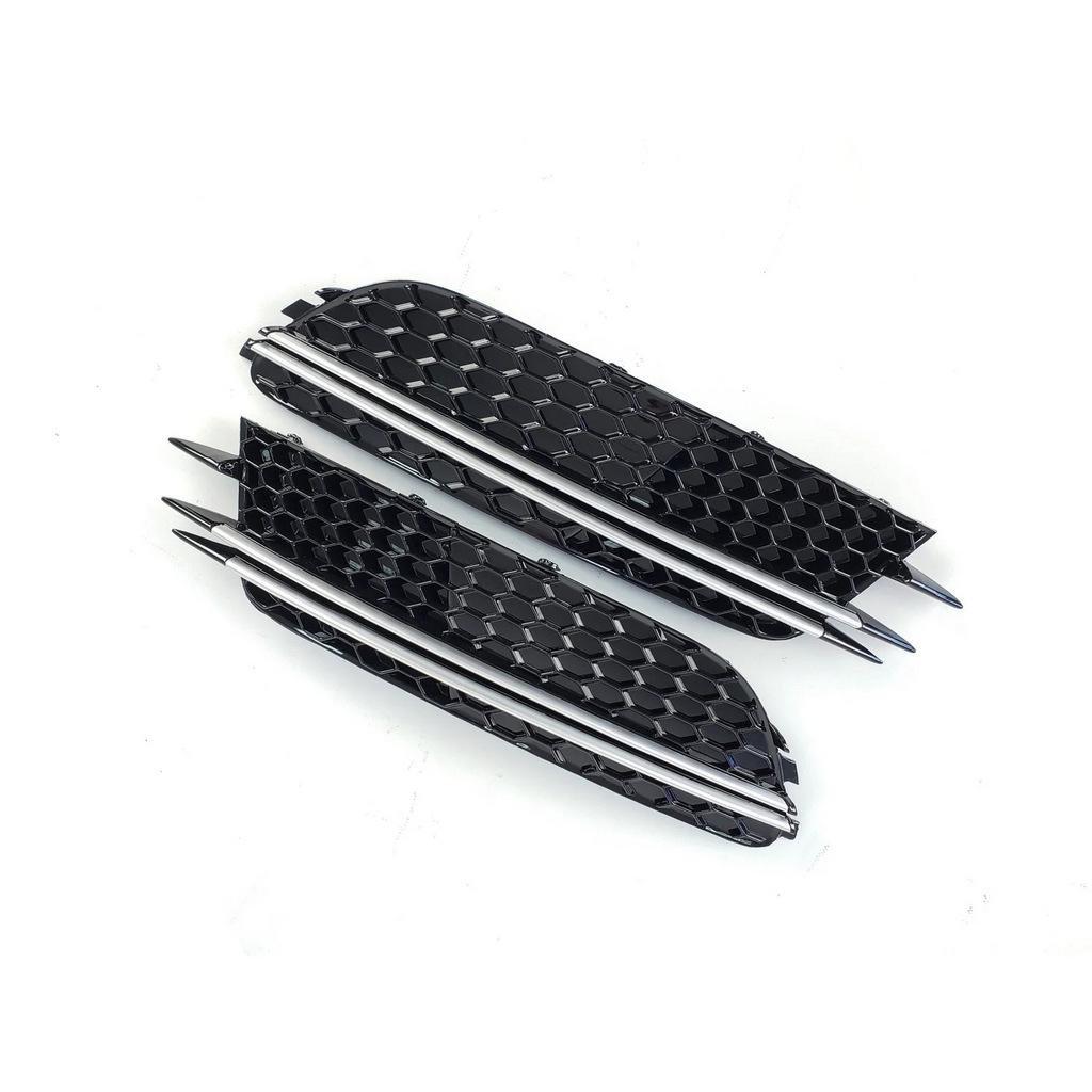 Решетки противотуманных фар RS-Style 2011-2014 2 шт. GT Tuning для Audi A6 C7 2011-2017 ABS Черный