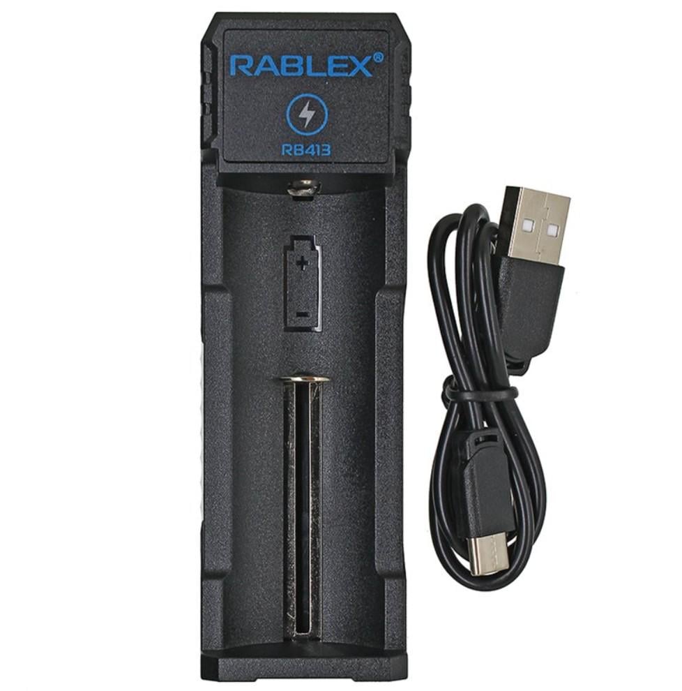 Зарядний пристрій для Li-ion аккумуляторів USB на 1 акумулятор Rablex RB 413