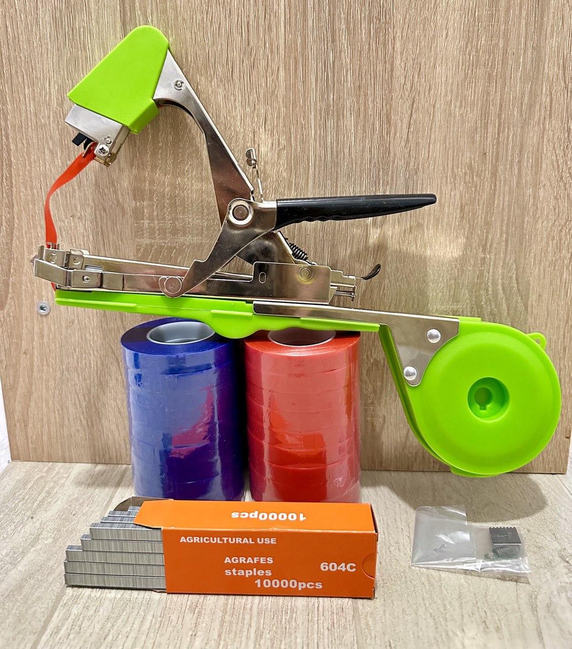 Набор для подвязки растений тапенер TAPETOOL/10 шт. красных лент /10 шт. синих лент/скобы Набор для подвязки растений тапенер TAPETOOL/10 шт. красных лент /10 шт. синих лент/скобы