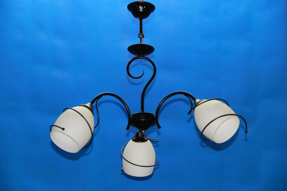 Люстра с плафонами Ray L29983/3 BK+WT Черный (IR006186)