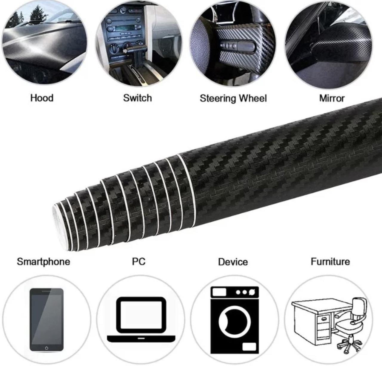 Плівка СONGSHANG 3D матовий карбон 50x150 см (1700939451) - фото 6 Плівка СONGSHANG 3D матовий карбон 50x150 см (1700939451) - фото 6