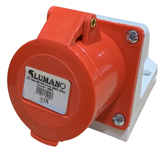 Гніздо стаціонарне Lumano ГС 16A 3P+PE (114)