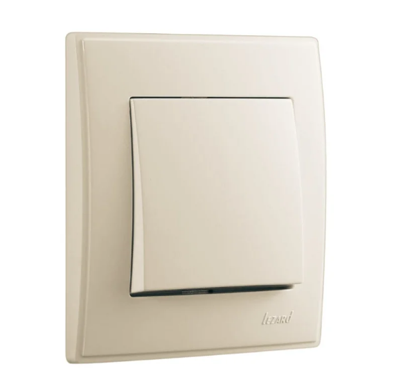 Вимикач одноклавішний Lezard Lesya Кремовий (26389982)