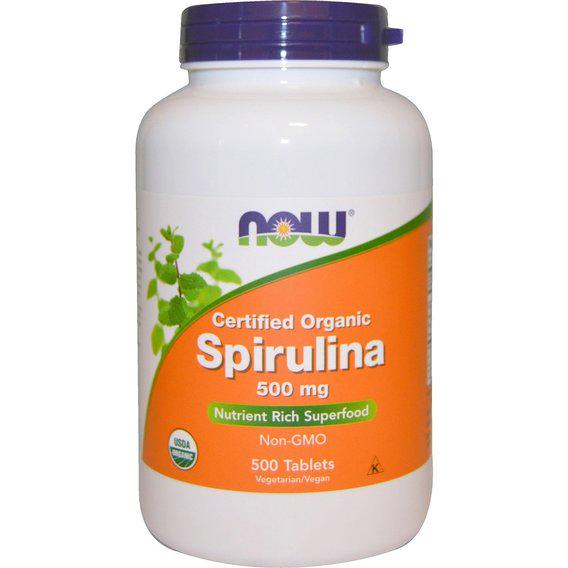 Добавка NOW Foods Spirulina 500 мг 500 Tabs