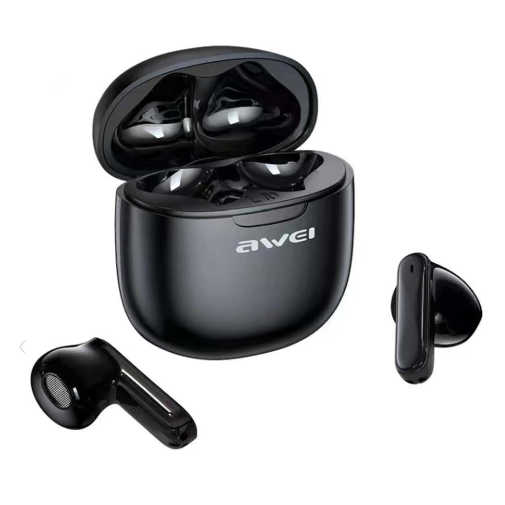 Наушники беспроводные Awei T68 ENC Wireless Earbuds Bluetooth TWS Шумоподавление Grey/White (180134) - фото 8 Наушники беспроводные Awei T68 ENC Wireless Earbuds Bluetooth TWS Шумоподавление Grey/White (180134) - фото 8