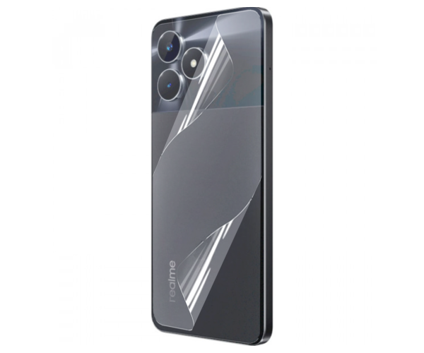 Противоударная гидрогелевая пленка Hydrogel Film для Realme C51 на заднюю панель, Transparent