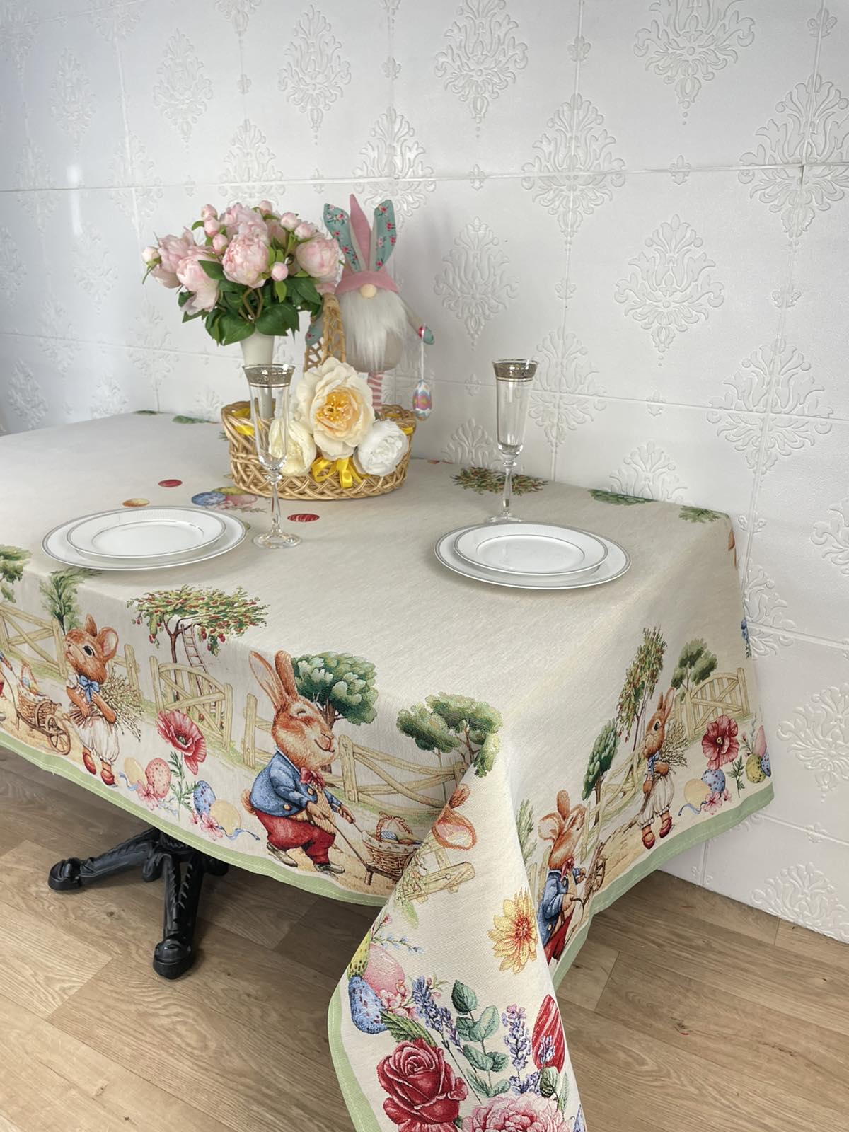 Скатерть пасхальная гобеленовая Milano cod 003 140x180 см (CN38032)