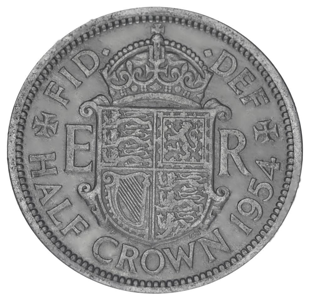 Колекційна монета Великобританія 1/2 крони 1954 F-VF Half Crown (15390995)