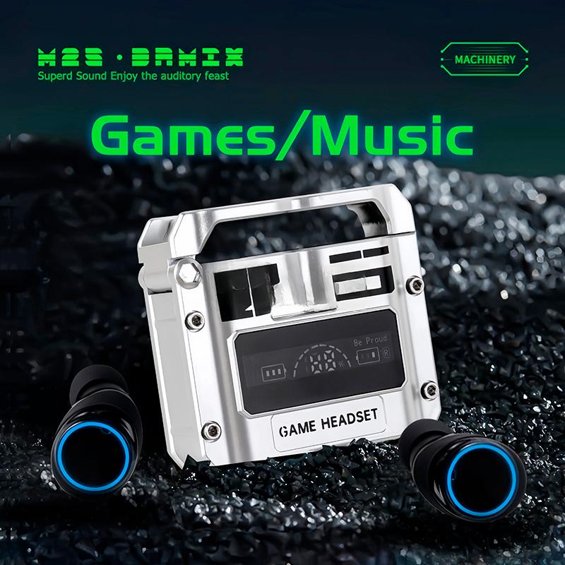 Навушники бездротові вакуумні TWS M25 Bluetooth 5.3 з RGB із зарядним кейсом/повербанком (594-2222) - фото 6 Навушники бездротові вакуумні TWS M25 Bluetooth 5.3 з RGB із зарядним кейсом/повербанком (594-2222) - фото 6