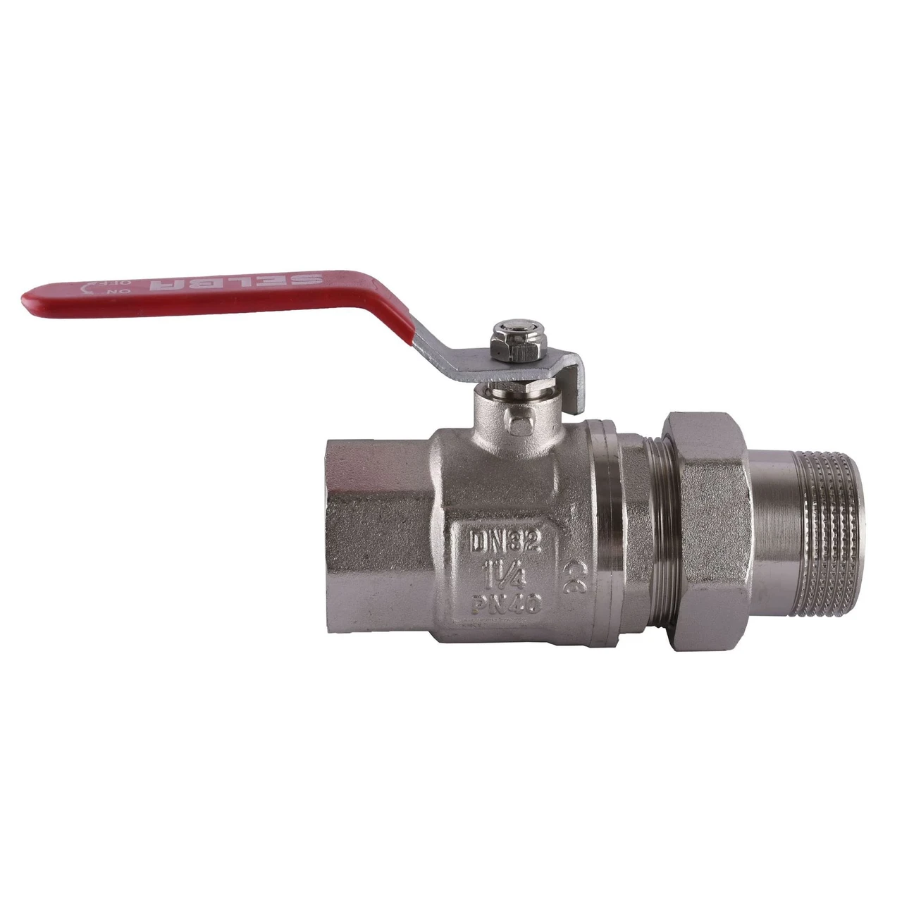Кран шаровой прямой с американкой Selba 1 1/4" КР SL1509 (1200000359) Кран шаровой прямой с американкой Selba 1 1/4" КР SL1509 (1200000359)