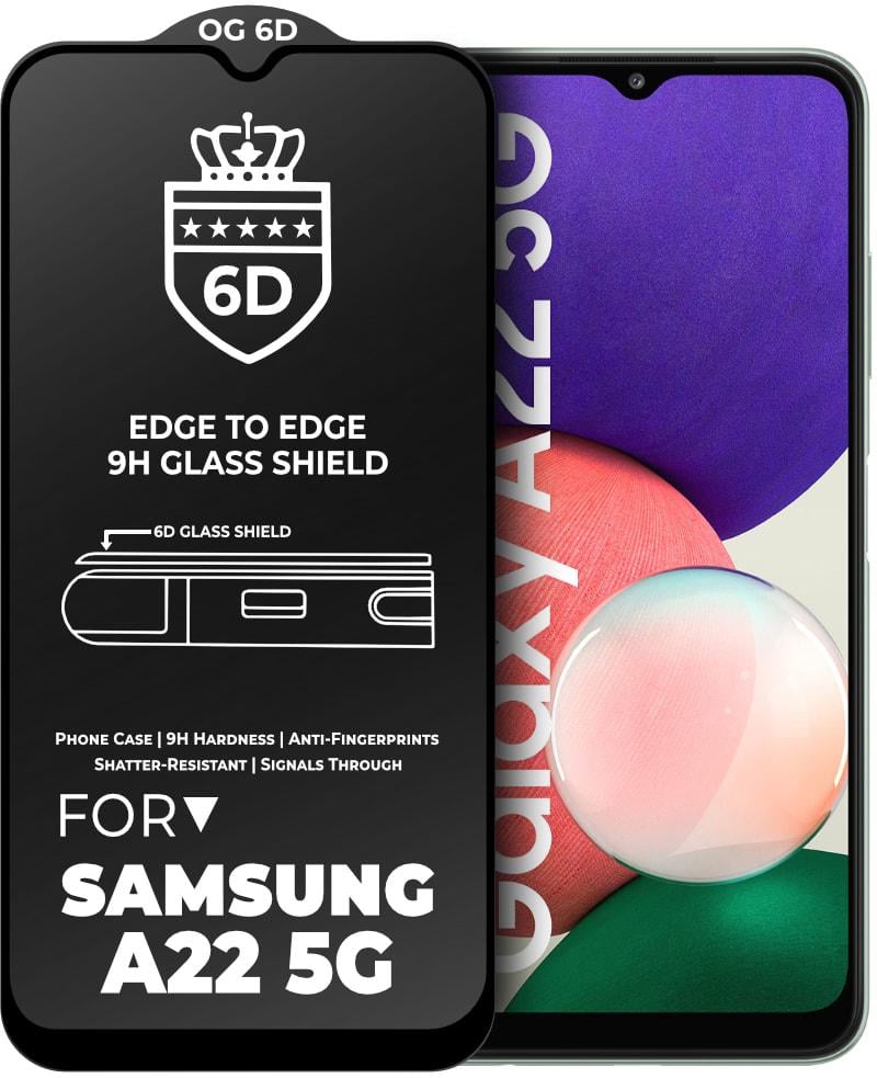 Стекло защитное 6D Samsung Galaxy A22 5G A226 Glass Shield (33210)