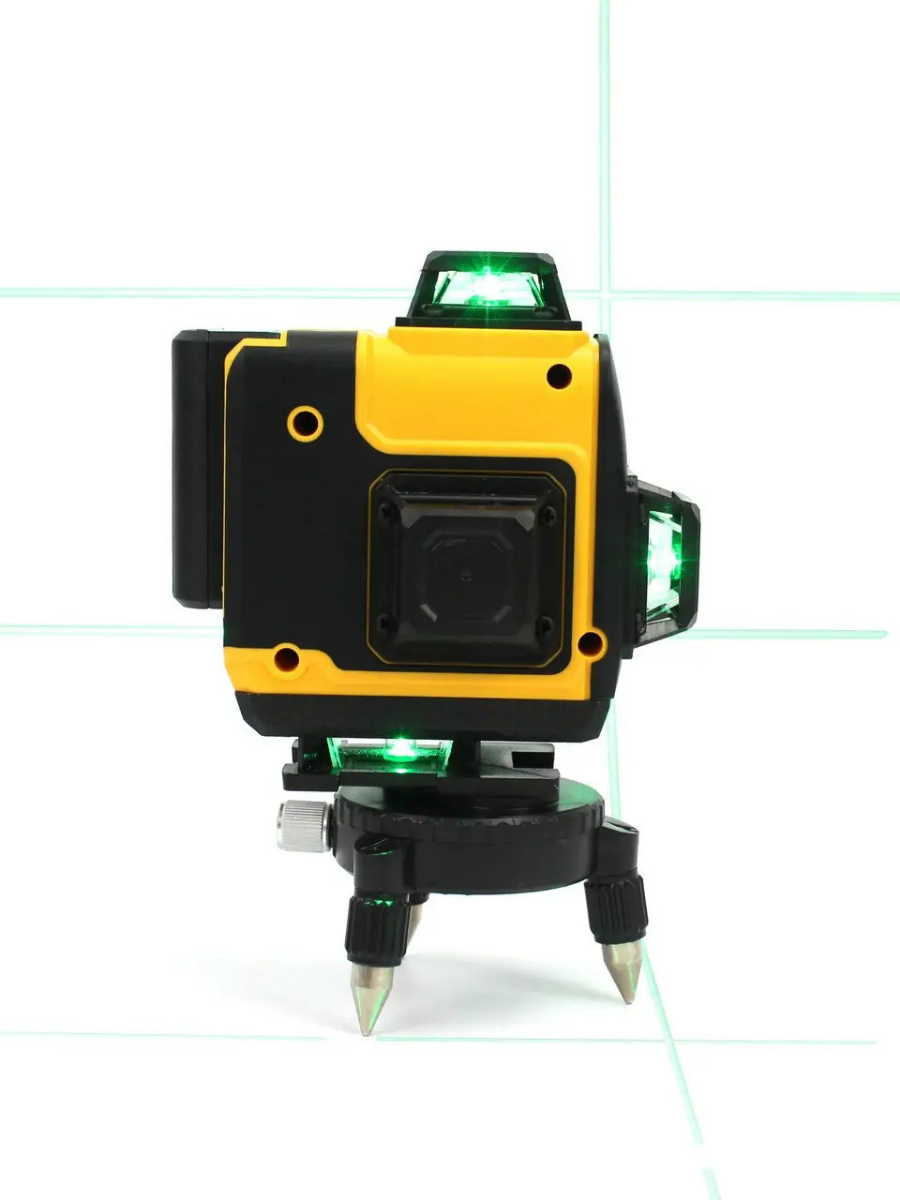 Лазерный нивелир аккумуляторный 3D-4D 3,7V 5AH 16-линейный с зеленым лучом и аксессуарами Желтый (9044972798) - фото 5 Лазерный нивелир аккумуляторный 3D-4D 3,7V 5AH 16-линейный с зеленым лучом и аксессуарами Желтый (9044972798) - фото 5