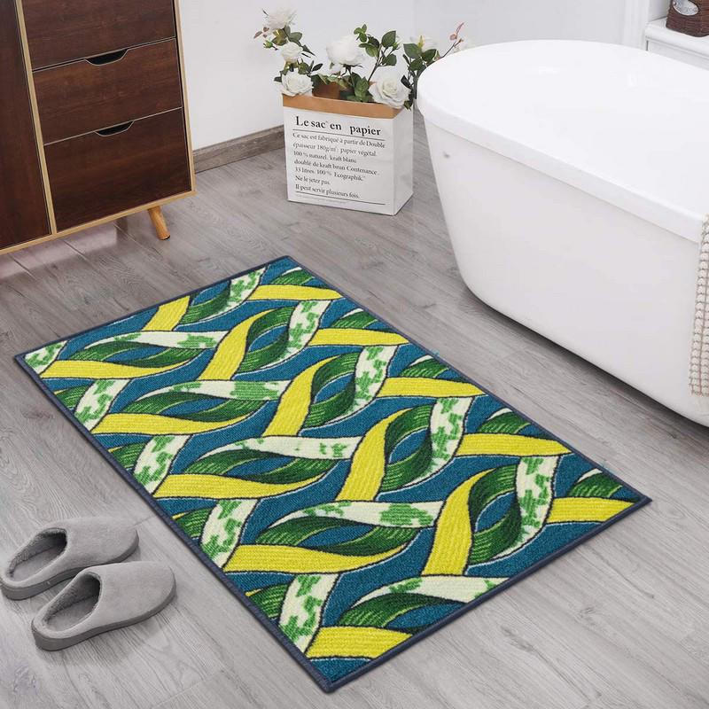 Килимок для ванної кімнати Taba 313В 50х80 см Зелений/Жовтий