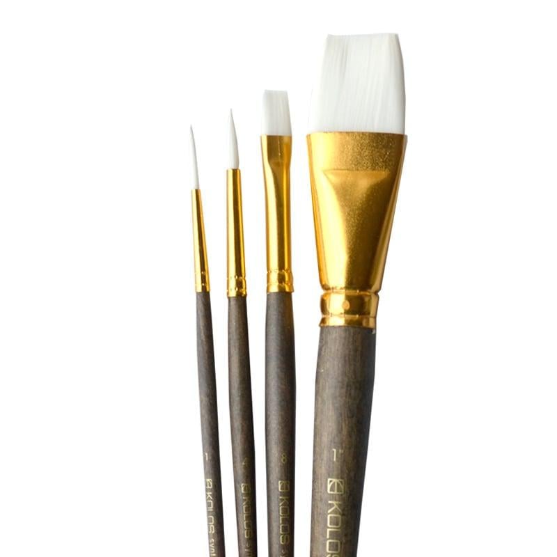 Набор кистей Rosa Kolos синтетика круглая/плоская 2/2 шт. (1239)