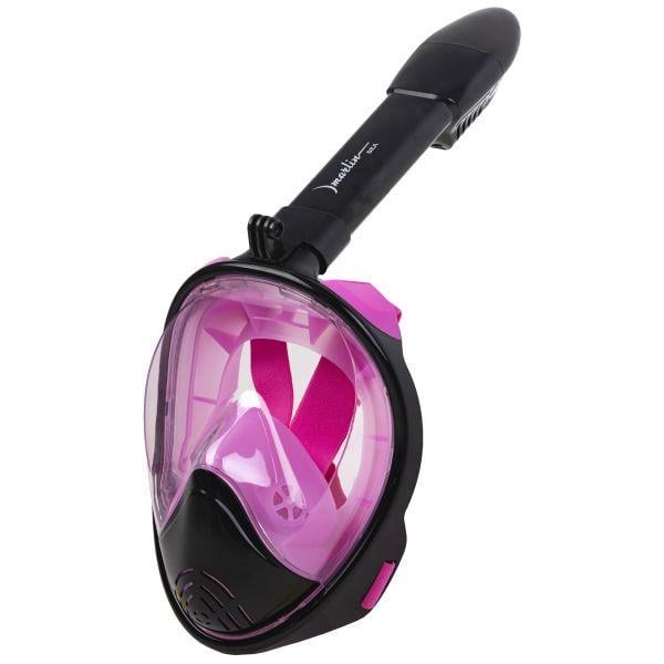 Маска для снорклінгу повнолицьова Marlin SEA S/M Black/Pink