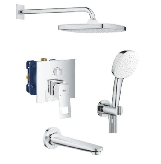 Душова система прихованого монтажу Grohe Eurocube з виливом (UA26417SC0L)