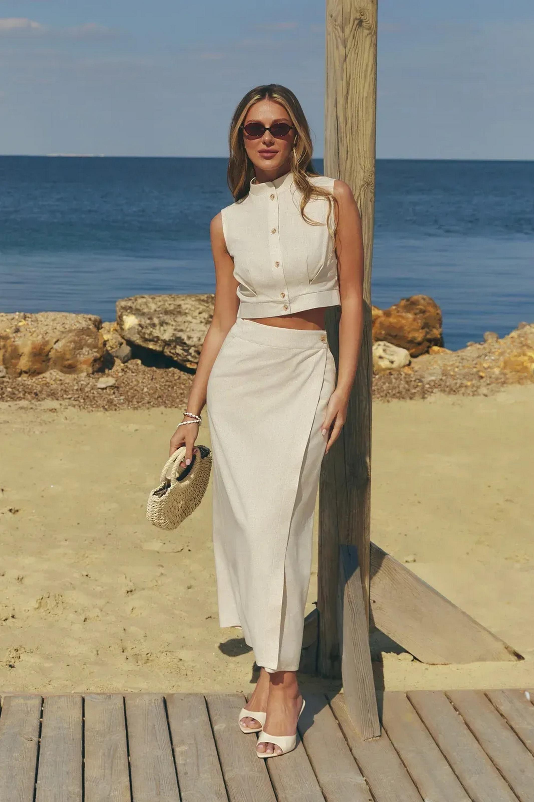 Юбка женская Seventeen XXL-3XL Бежевый (104-2380-1.6414-2)