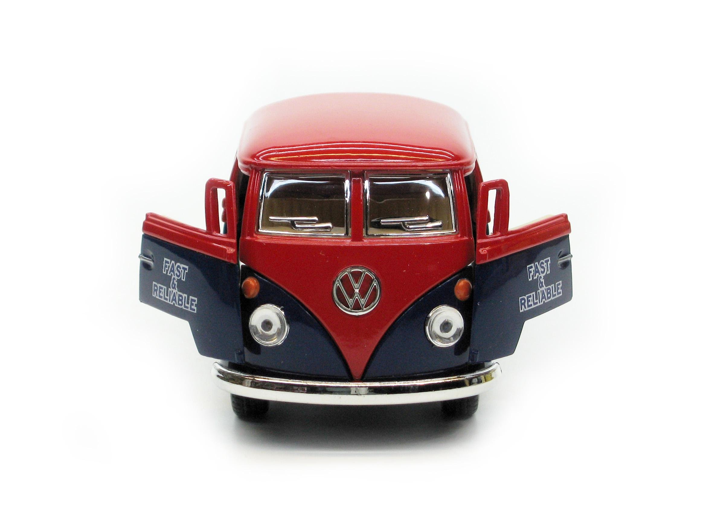 Машина металева KT5396W Volkswagen Bus Double Cab Pickup Delivery 1963 - фото 8