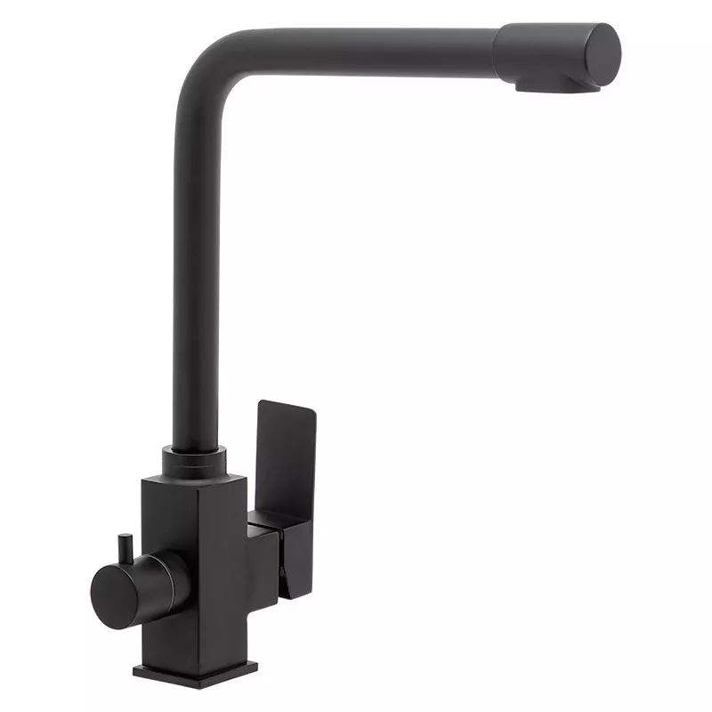 Смеситель для кухни Wezer PRO4C-02 на 2 воды нержавеющая сталь Черный (SQ-1044125)