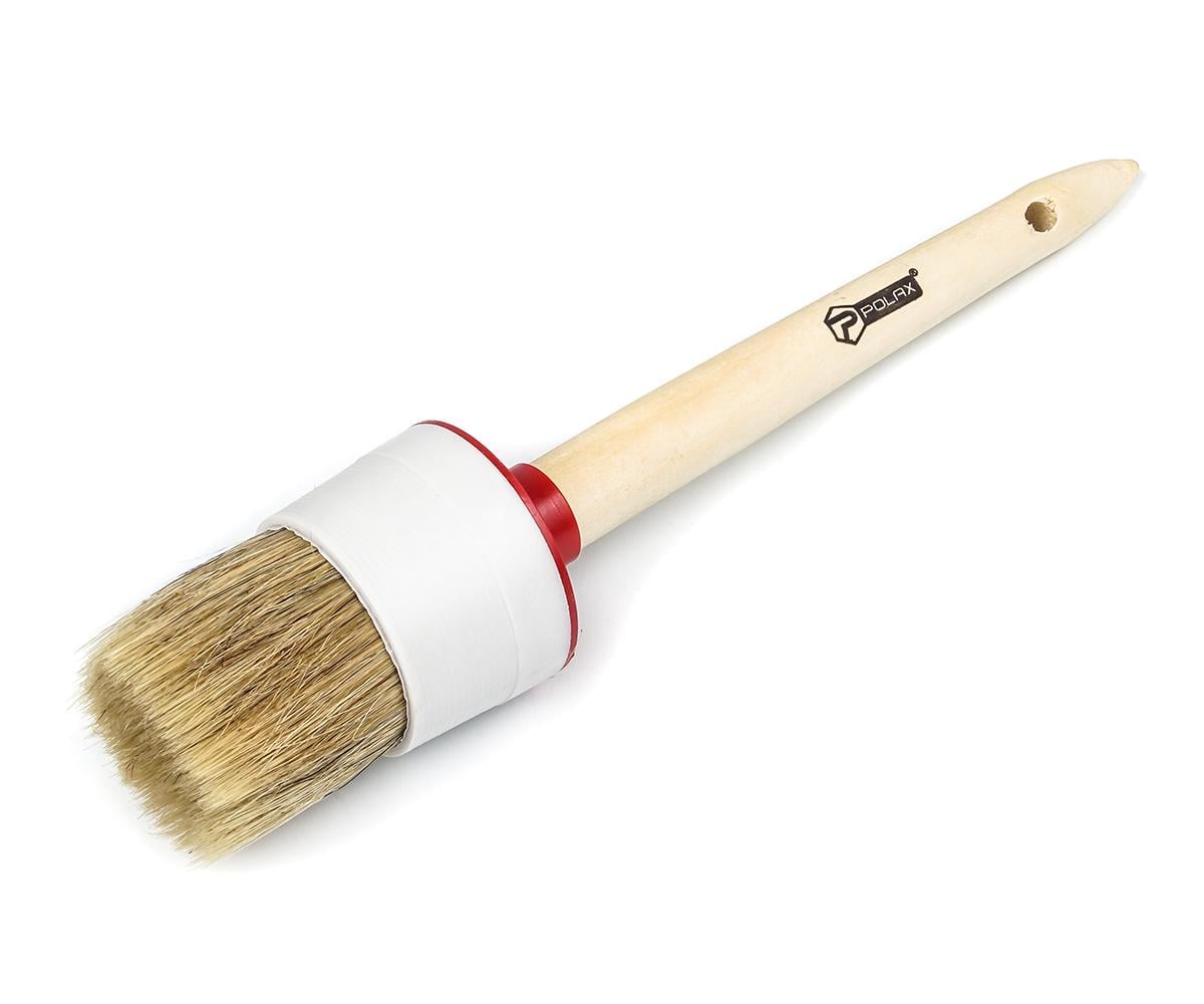 Пензель малярний Polax кругла дерев'яна ручка Стандарт №14 50 мм (08-007)