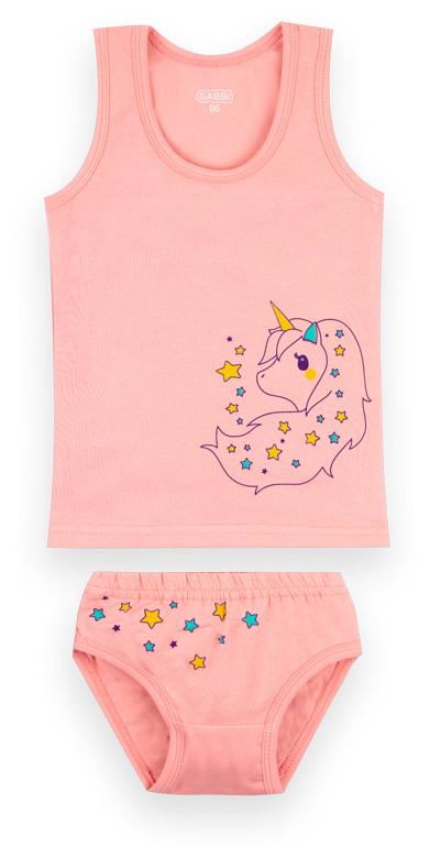 Комплект белья детский для девочки хлопковый Gabbi KTD-21-1 Детская страна 86 см Персиковый (12773)