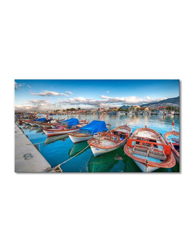Картина модульная Причал лодки 1 модуль 40х60 см