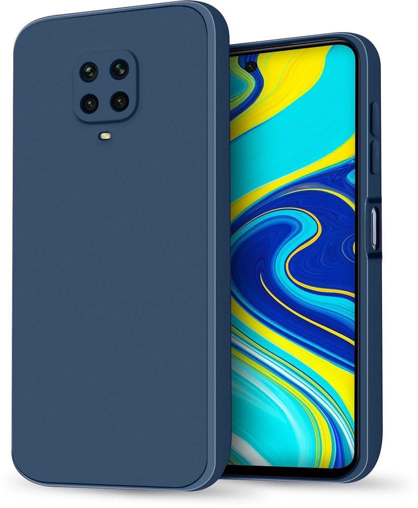 Силиконовый чехол HardCorner Xiaomi Redmi Note 9 Pro (с микрофиброй) Blue (34866-28)