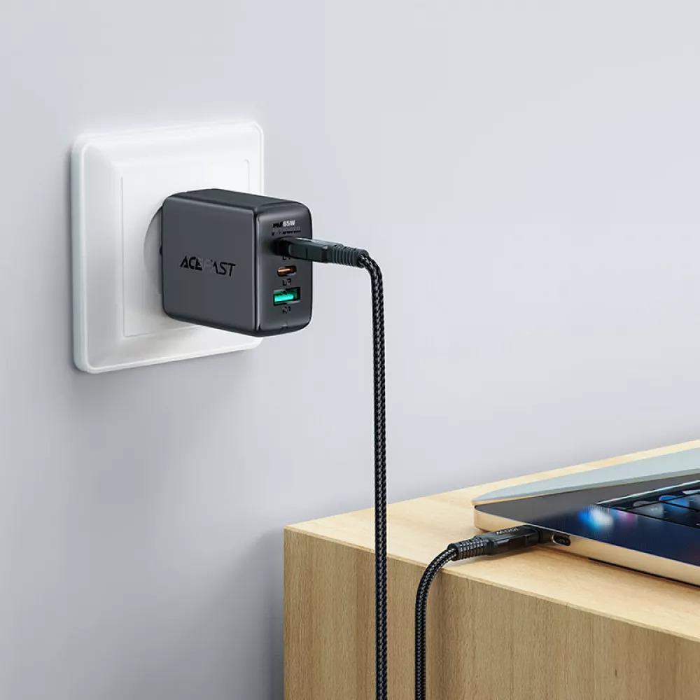 Кабель Acefast C4-03 USB-C to USB-C 100 W 5A 200 см Black - фото 3