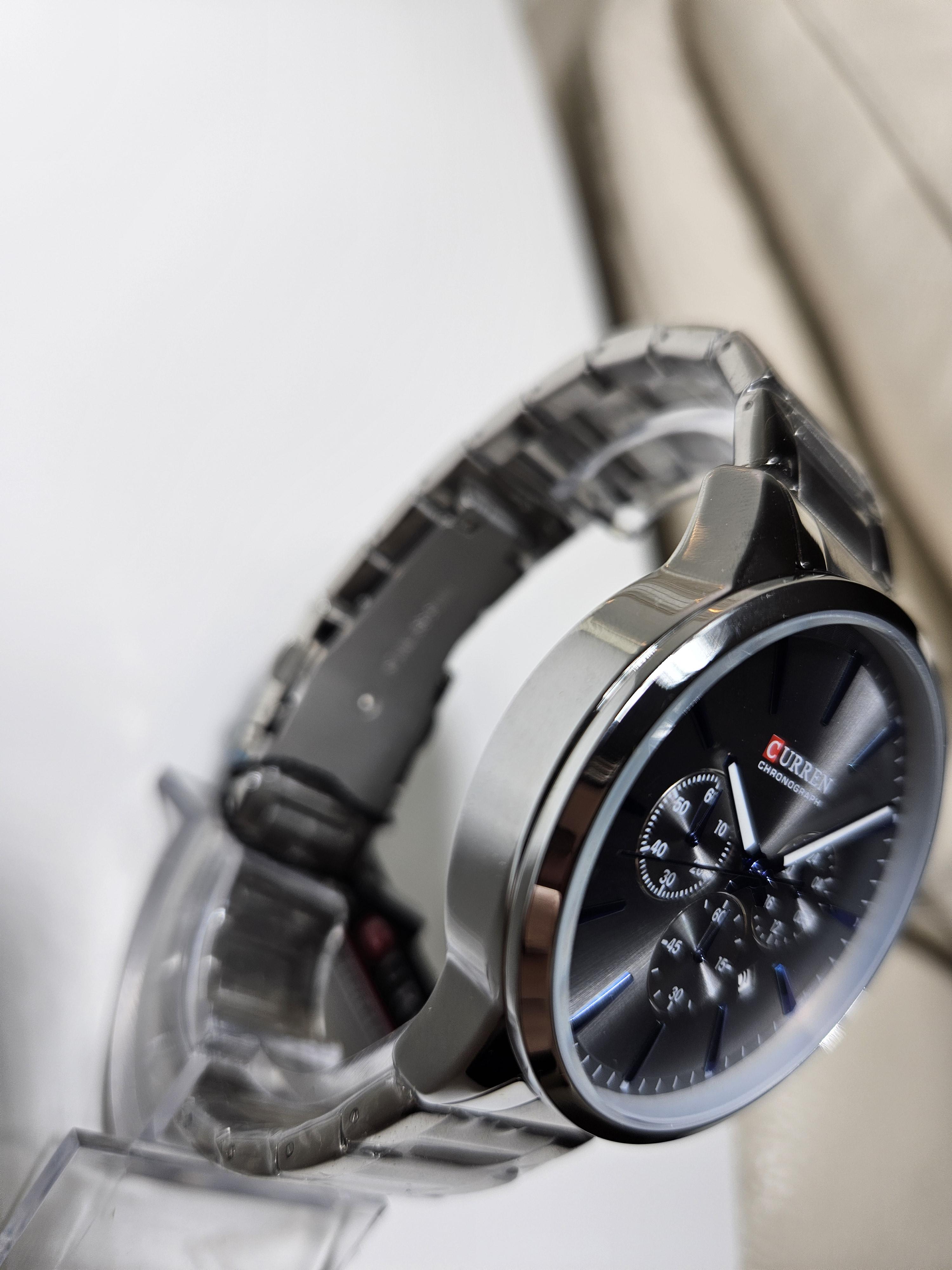 Наручний годинник чоловічий Сurren 8435 Срібний/Сірий циферблат (1117) - фото 4 Наручний годинник чоловічий Сurren 8435 Срібний/Сірий циферблат (1117) - фото 4