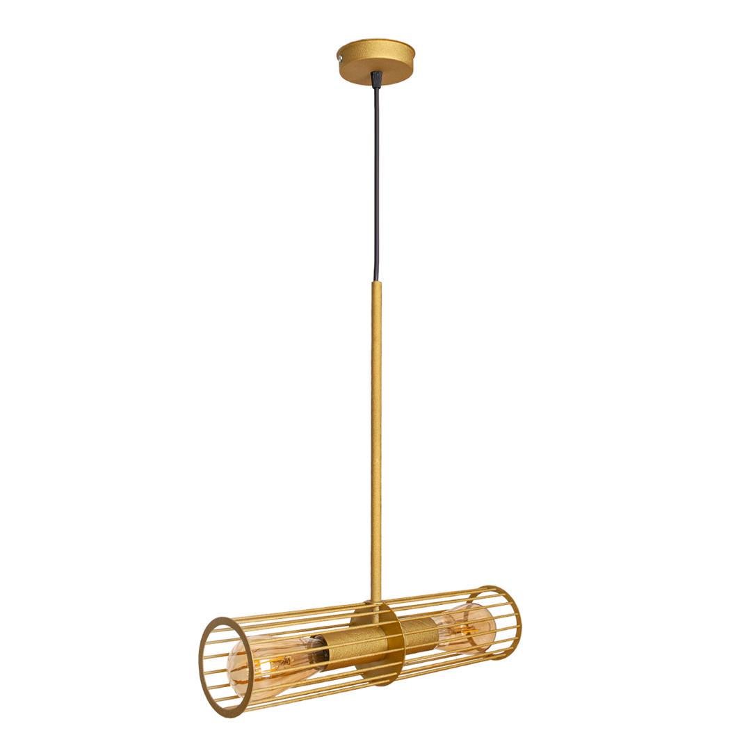 Светильник подвесной MSK ELECTRIC Malta в лофт стиле под две лампы Е27 Золотой (MR 1041 GD) - фото 3 Светильник подвесной MSK ELECTRIC Malta в лофт стиле под две лампы Е27 Золотой (MR 1041 GD) - фото 3