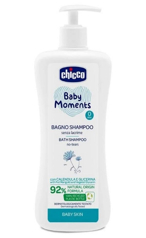 Шампунь для тела и волос Chicco Baby Moments Без слез с экстрактом календулы 500 мл (143084) - фото 1