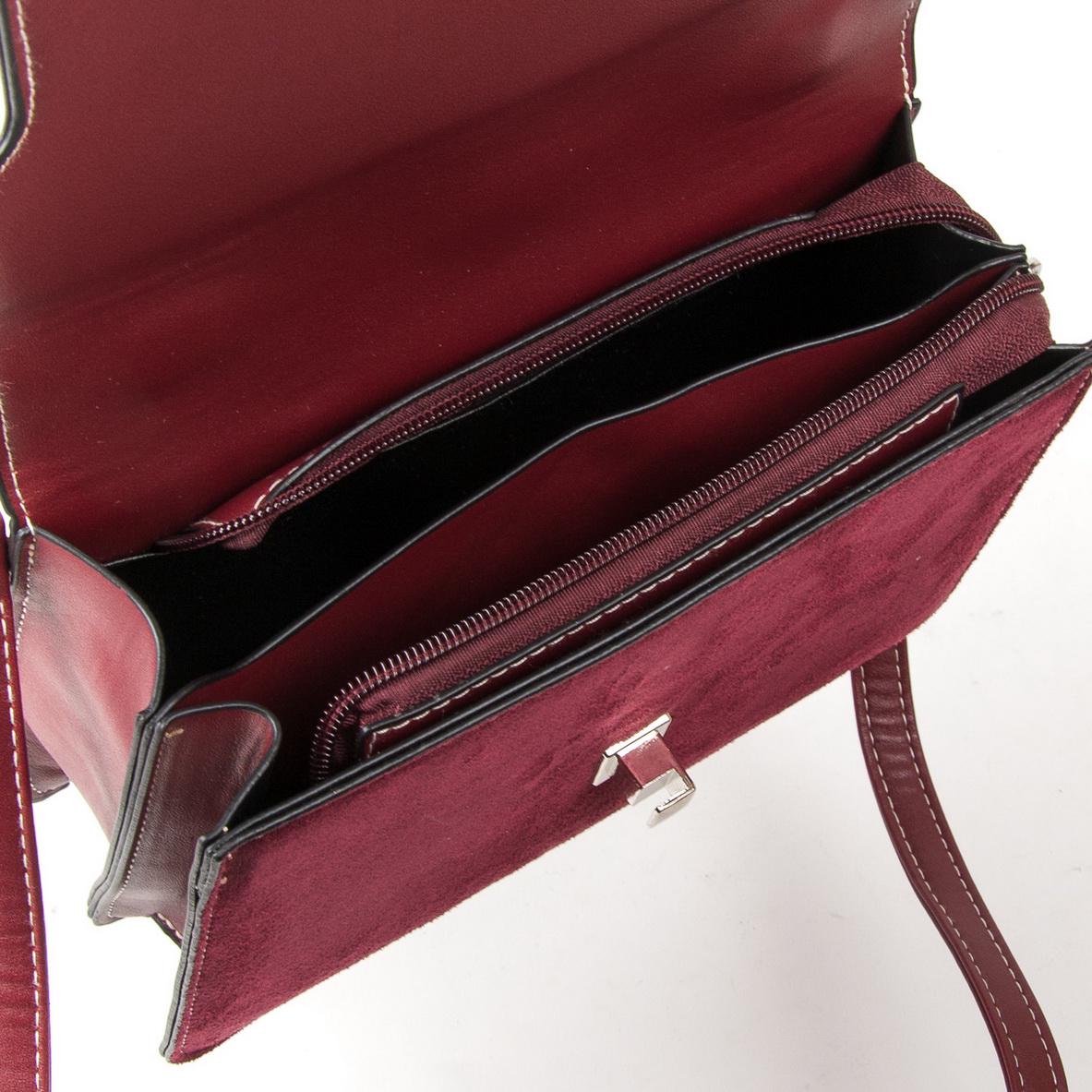 Женская сумочка из замша Fashion 1094 Бордовый - фото 4 Женская сумочка из замша Fashion 1094 Бордовый - фото 4