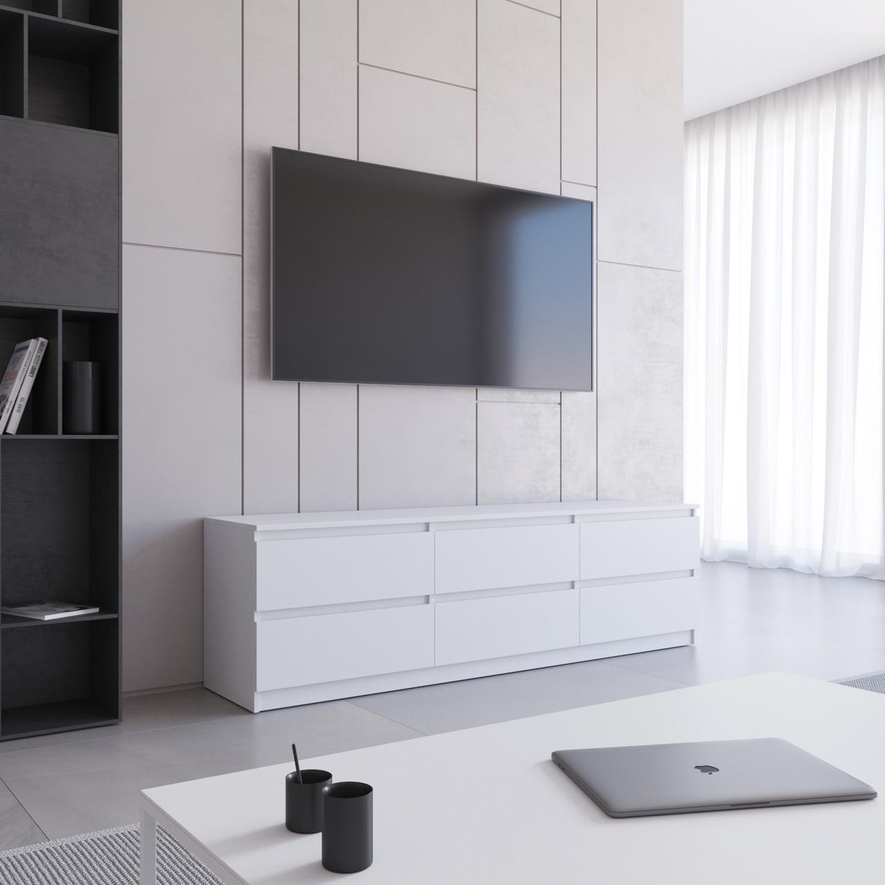 Тумба под телевизор Вайс R-12 1802х400х530 мм Белый (30664376) - фото 1