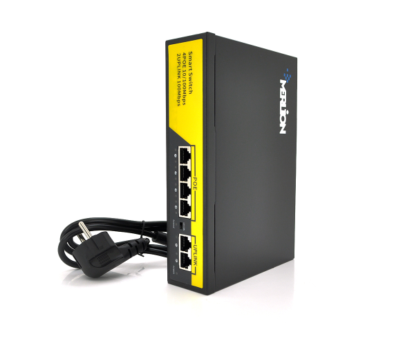 Коммутатор Merlion 4 порта POE/2 порты RJ45 100 Mbps Black (BT-D6006FE)