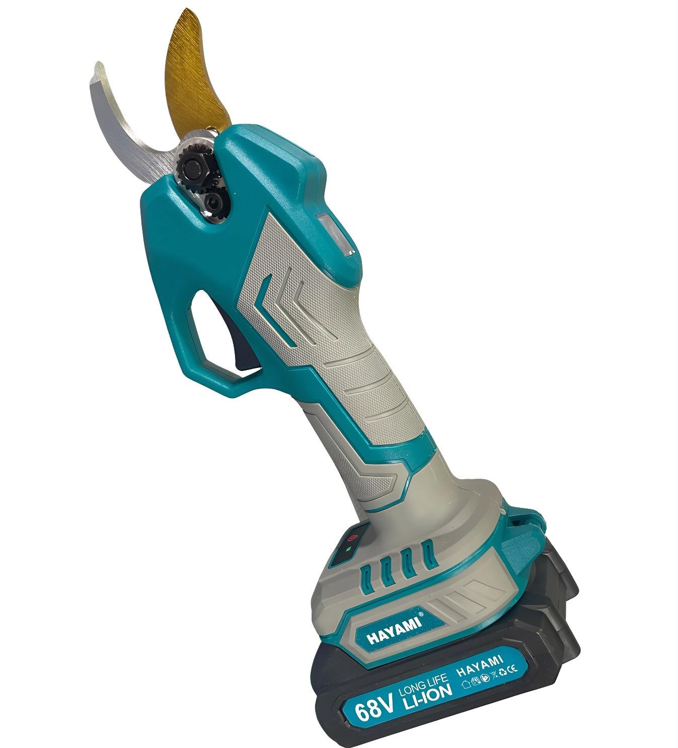 Секатор аккумуляторный бесщеточный HAYAMI 2 АКБ лезвие SK5 LED экран (25030869) - фото 2