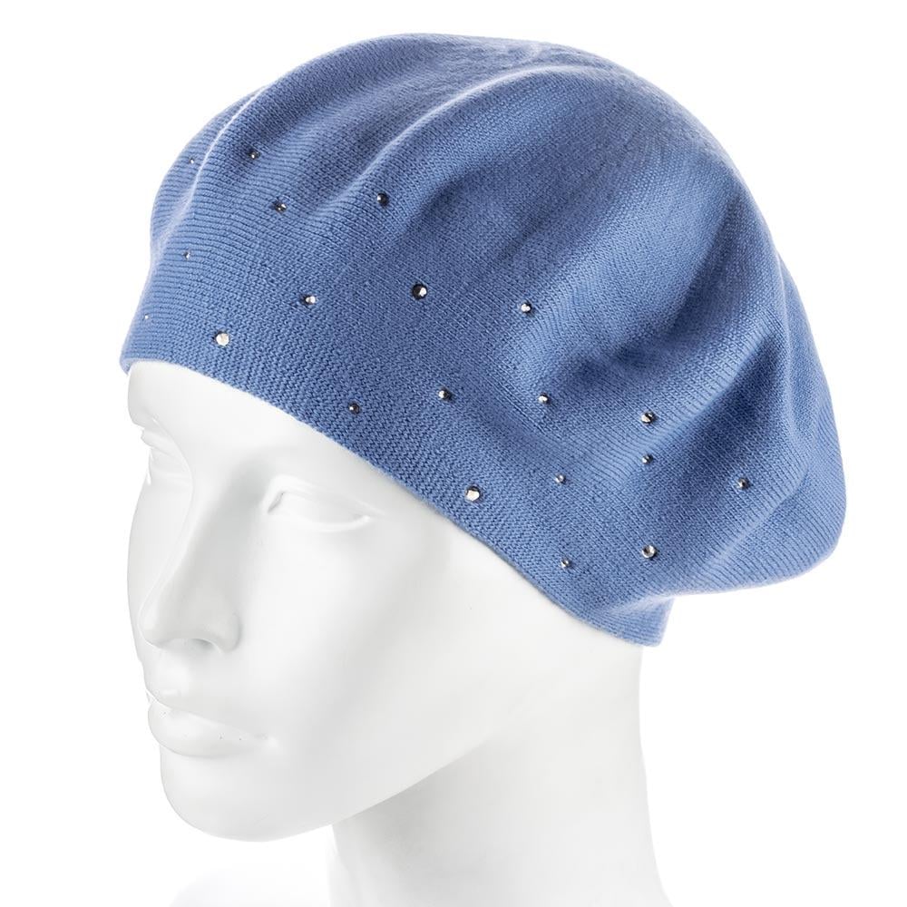 Берет женский Zolly ZH197 двойной тонкой вязки Деним (132358)