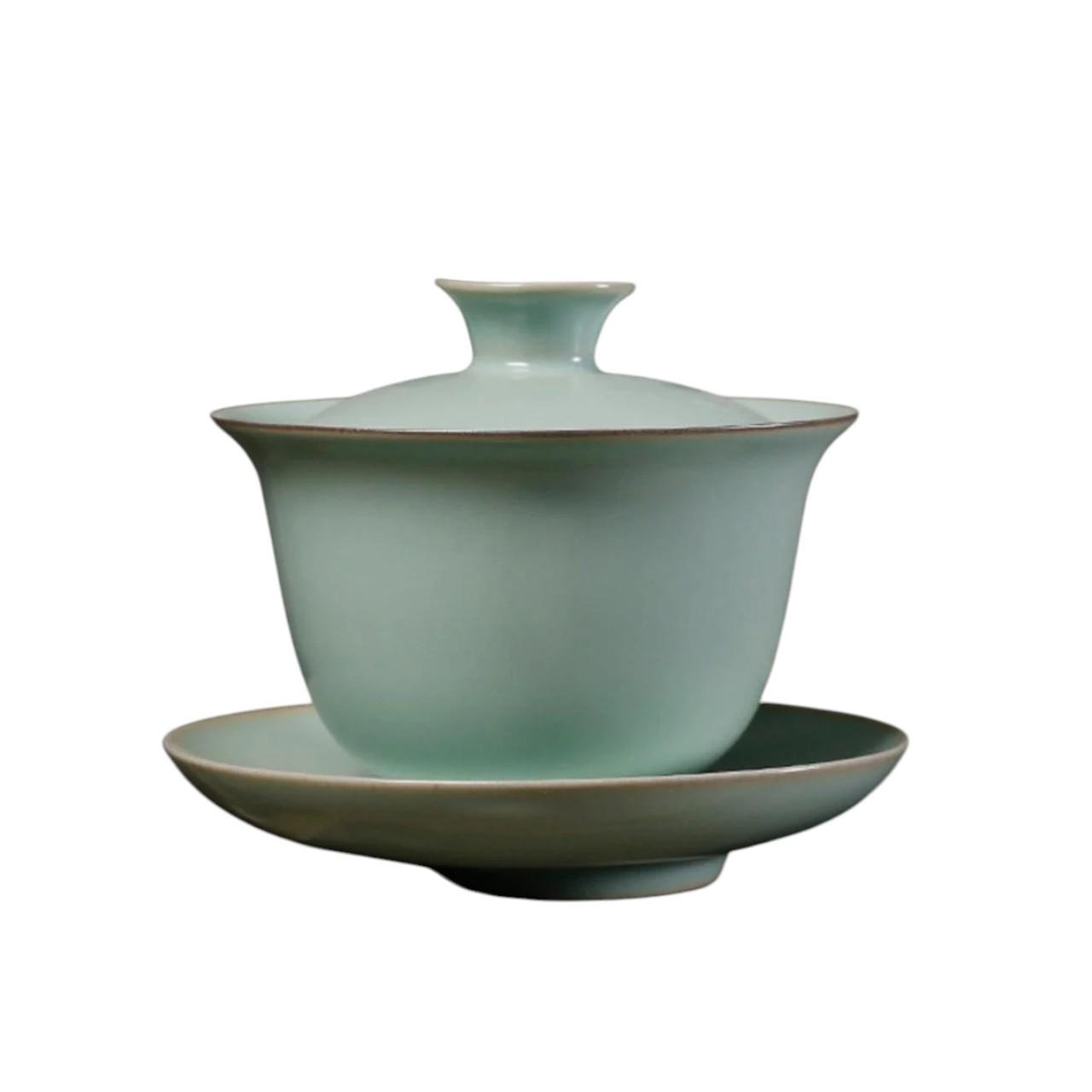 Гайвань фарфоровая для чайной церемонии 170 мл Зелено-голубой (OS-TC033-3) Гайвань фарфоровая для чайной церемонии 170 мл Зелено-голубой (OS-TC033-3)