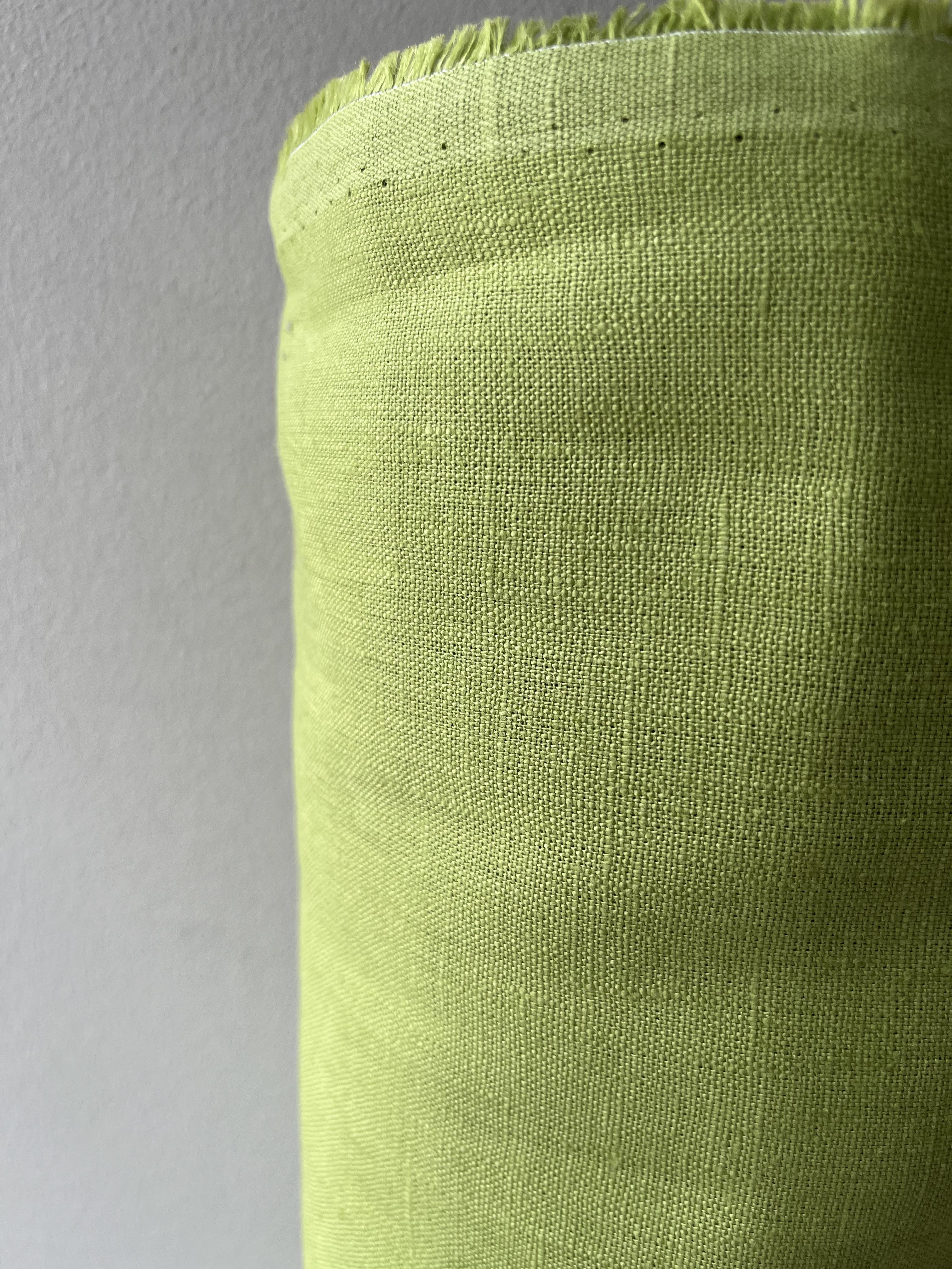 Тканина скатерна Linen Plus 100% льон 143 см 911 Салатовий - фото 6