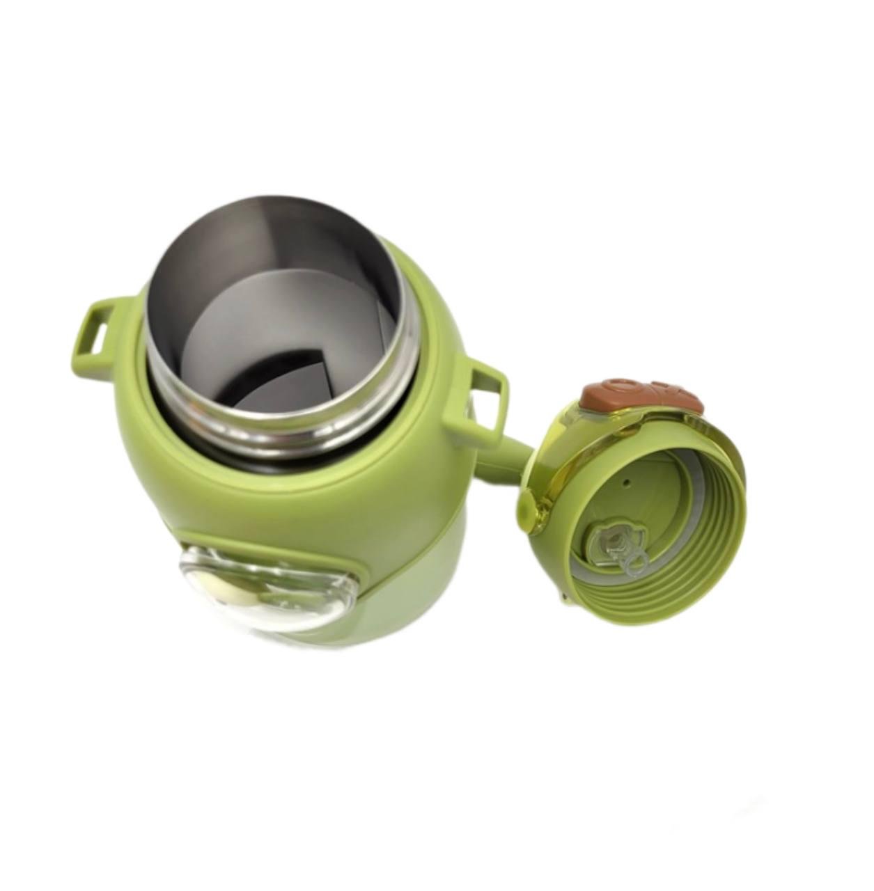 Термос детский с ремешком Зайчик 500 мл Зеленый (2386) - фото 3 Термос детский с ремешком Зайчик 500 мл Зеленый (2386) - фото 3