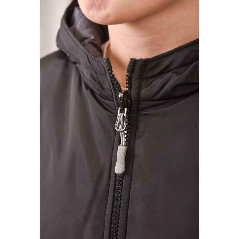 Куртка осенняя для мальчика двухсторонняя 134 см Серый с черным (2733694270) - фото 5 Куртка осенняя для мальчика двухсторонняя 134 см Серый с черным (2733694270) - фото 5