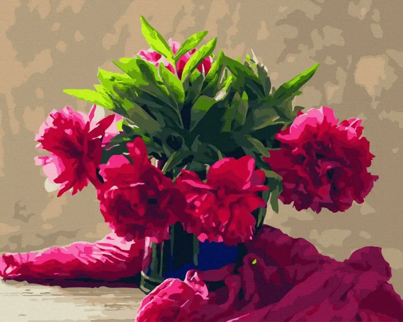 Картина по номерам Brushme Красные пионы 40x50 см (BRM45152) Картина по номерам Brushme Красные пионы 40x50 см (BRM45152)