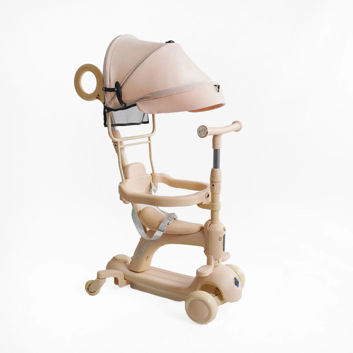 Самокат Skyper 5в1 PU подсветка платформы с дополнительными колесами защитный бампер 125х35 мм (BG-70348)