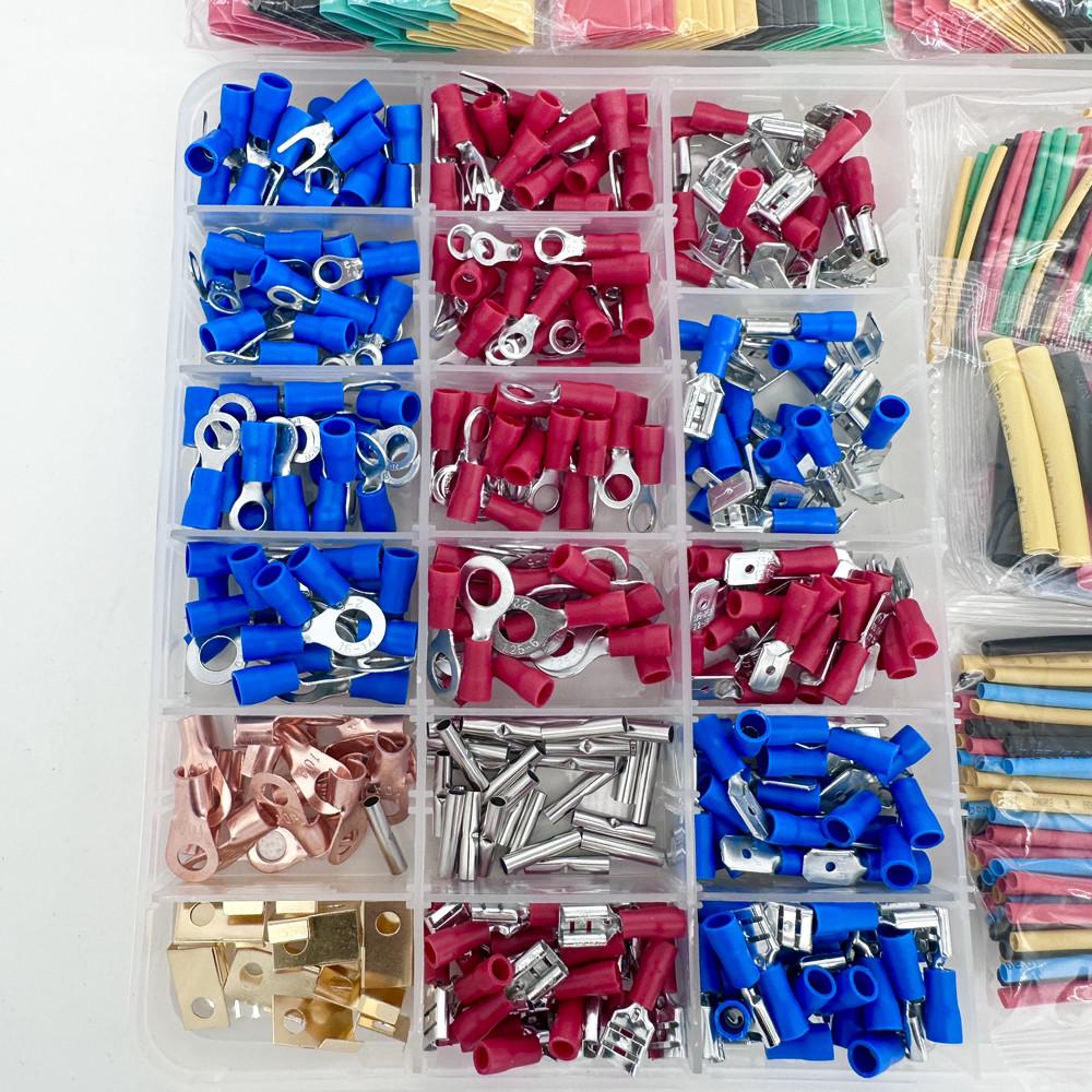 Набір клемів для обтяжки проводів та термоусадки для проводів 678 шт. (2577322095) - фото 2