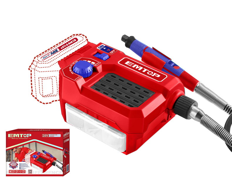 Шліфувальна машина пряма акумуляторна EMTOP ELMG2001 без АКБ і ЗУ Шліфувальна машина пряма акумуляторна EMTOP ELMG2001 без АКБ і ЗУ