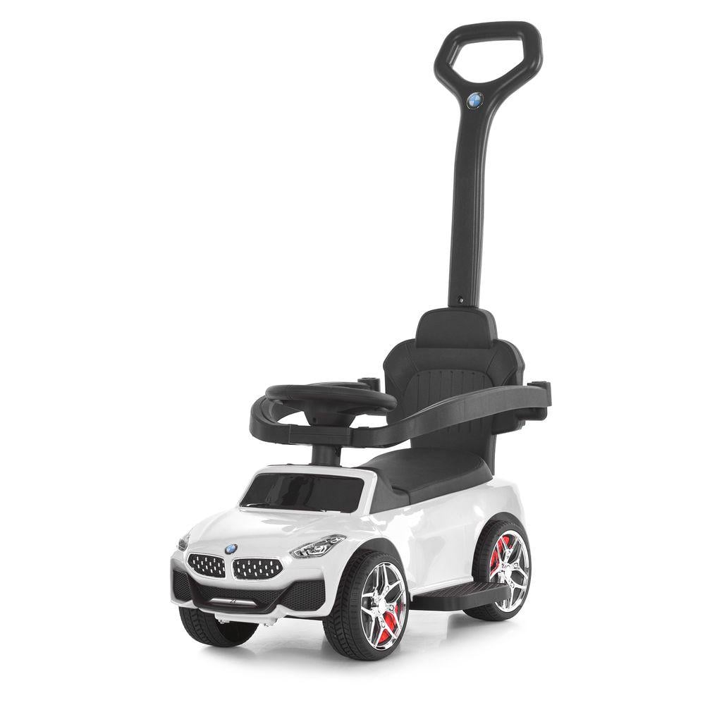 Каталка-толокар M 6253EL-1 с родительской ручкой сиденье экокожа/колеса EVA/музыка/свет Белый (32367771)